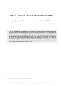 Should financial institutions mark-to-market?