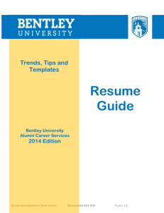 Alumni Resume Guide 2014