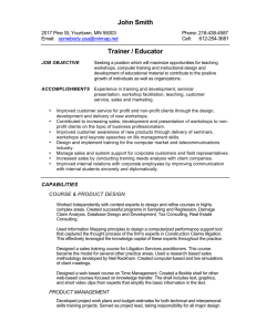 Resume Example Functional - Job Transition Support Group