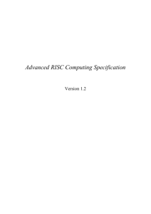 Advanced RISC Computing Specification