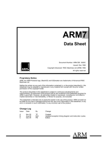 ARM7 Data Sheet