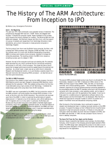 The History of The ARM Architecture: From Inception to IPO