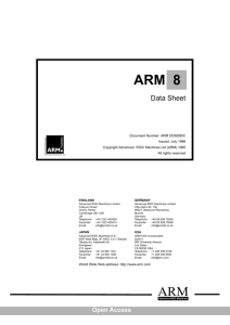 ARM8 Data Sheet - Netwinder - / :: Oregon State University Open