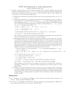 ECET 602: Homework 3. Scalar Quantization References