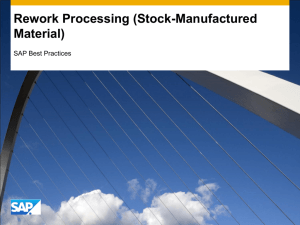 Rework Processing (Stock