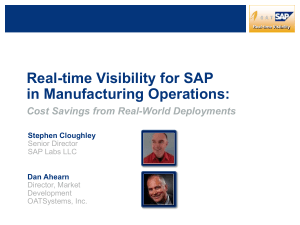 Real-time Visibility for SAP in Manufacturing Operations