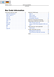 Bar Code Information