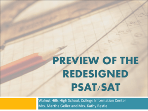 preview of the redesigned psat/sat