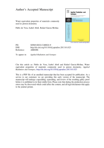 Water equivalent properties of materials commonly used in proton