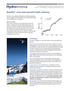 SnowFoxtm: snow-water equivalent depth made easy