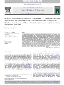 Estimating northern hemisphere snow water equivalent for climate