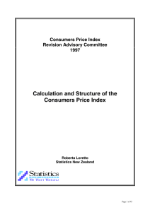 Calculation and Structure of the Consumers Price Index (updated
