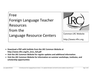 Free Foreign Language Teacher Resources from the