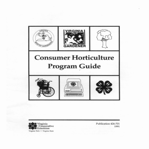 Consumer Horticulture Program Guide - VTechWorks