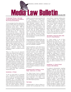 Media Law Bulletin, November 2003