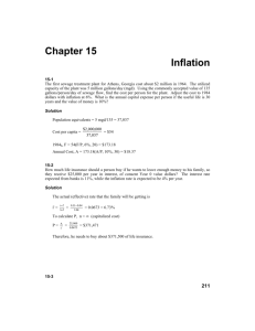 Chapter 15 Inflation