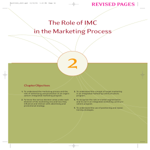 The Role of IMC in the Marketing Process