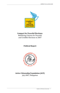 COMPACT 2007 Political Report - Active Citizenship Foundation