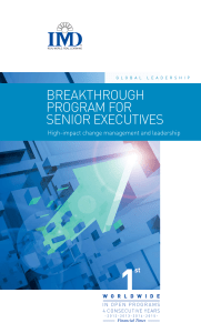 breakthrough program for senior executives