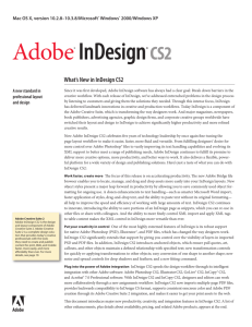 What's New in Adobe InDesign CS2