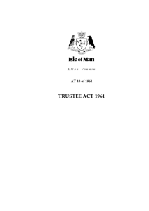 Trustee Act 1961 - Isle of Man Legislation