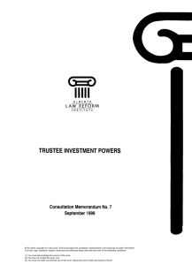 trustee investment powers - Alberta Law Reform Institute