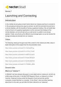 Launching and Connecting