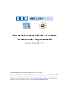 NETLAB+ CNSS 4011 Pod Installation Guide