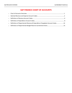 sap finance chart of accounts