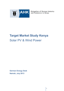 Target Market Study Kenya Solar PV & Wind Power