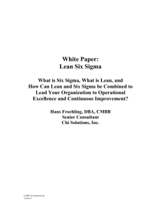 White Paper: Lean Six Sigma