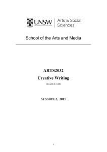 Creative Writing  - School of the Arts & Media