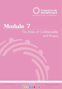 Module 7 The Ethics of Confidentiality and Privacy