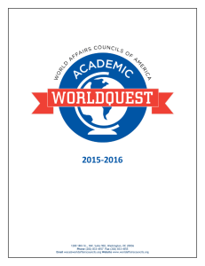 AWQ Study Guide - World Affairs Councils of America