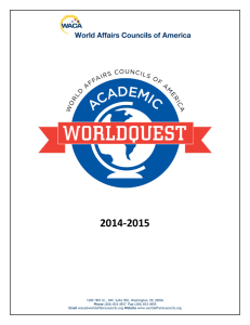 Academic WorldQuest 2014-2015 Study Guide