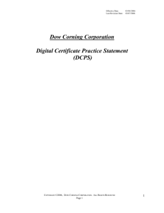 Digital Certificate Practice Statement (DCPS)