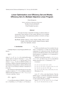 Linear Optimization over Efficiency Set and Weakly Efficiency Set of