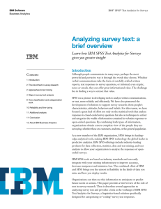 Analyzing survey text: a brief overview