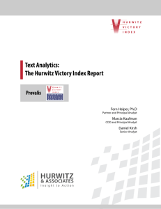 Text Analytics: The Hurwitz Victory Index Report