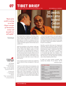 US awards Dalai Lama highest civilian honour