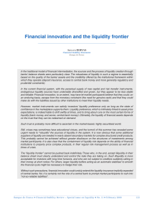 Financial innovation and the liquidity frontier