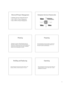 Microsoft Project Management Enterprise Services Frameworks