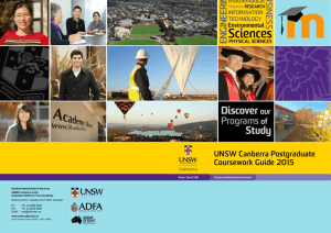 Discover our Study - UNSW Canberra - UNSW-ADFA