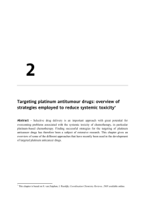 Targeting platinum antitumour drugs: overview of strategies