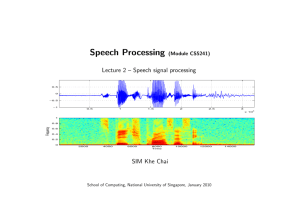Speech Processing (Module CS5241)