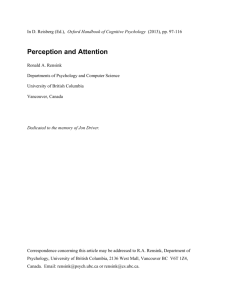 Perception and Attention - University of British Columbia