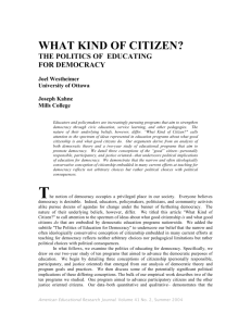 what kind of citizen? - Civic Engagement Research Group