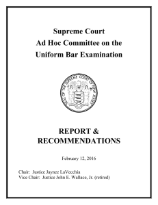 Report of the Ad Hoc Committee on the Uniform Bar Examination