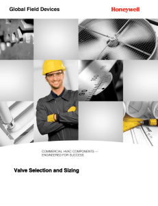 Valve Selection and Sizing