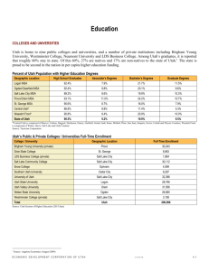 Education - Economic Development Corporation of Utah